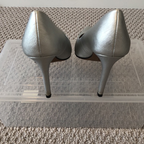 Payless Shoe Silver 3” Heels (size 6.5) - Picture 4 of 5